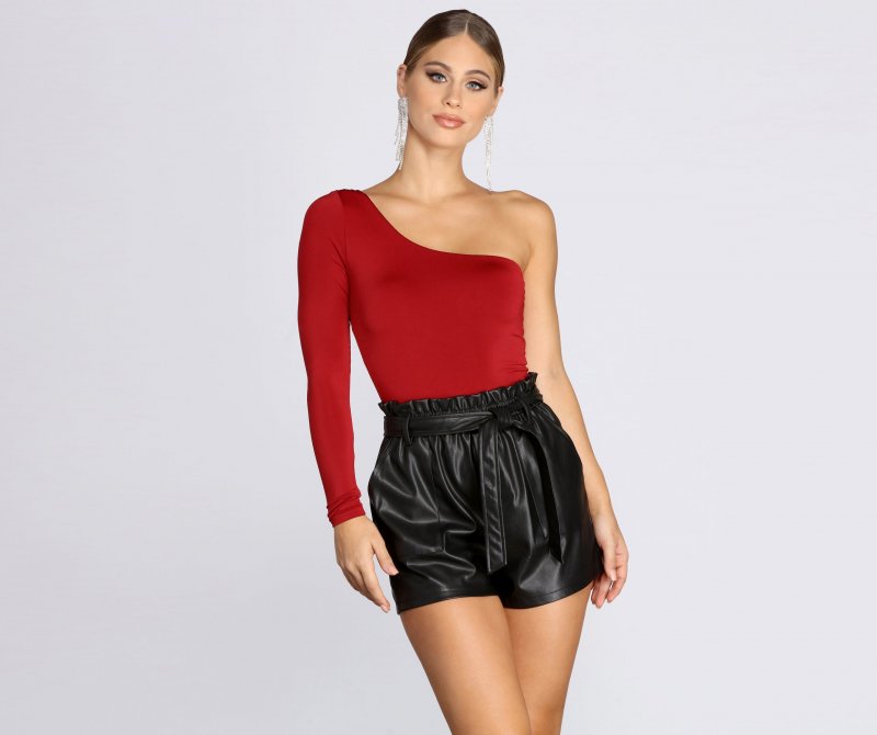 TableClothsUs Chic Vibes One Shoulder Bodysuit