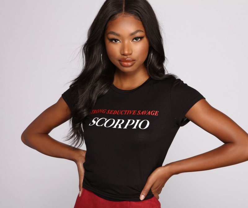 TableClothsUs Scorpio Babe Graphic Tee Shirt