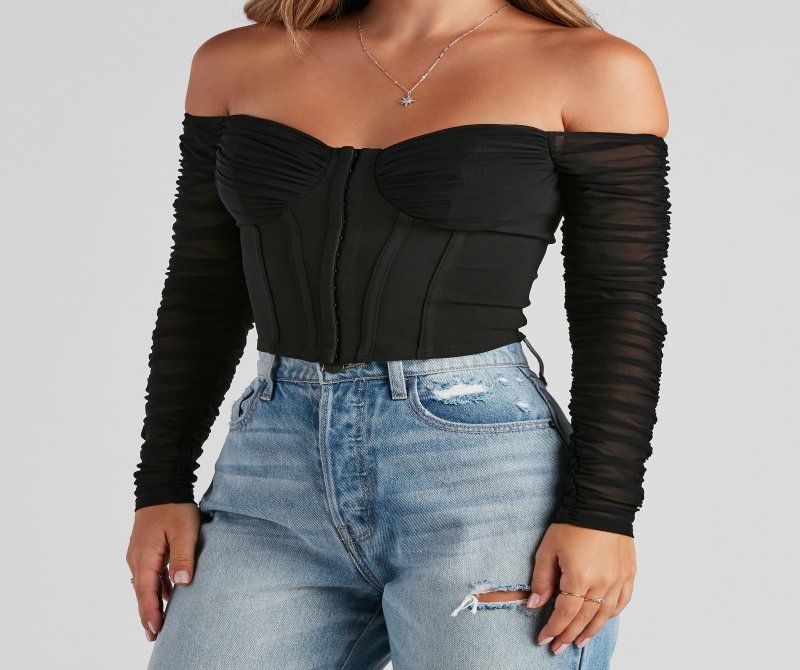 TableClothsUs Ruched Moment Cropped Bustier