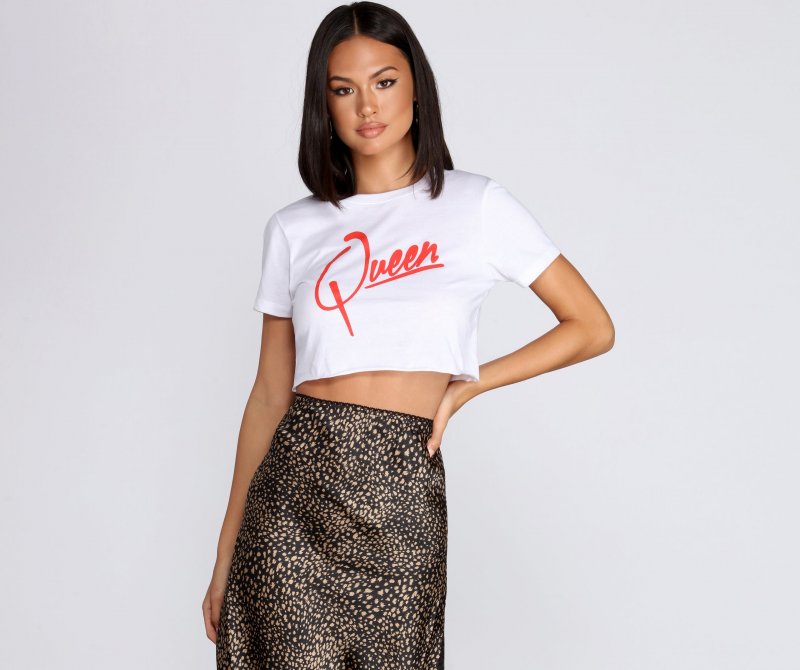 TableClothsUs Queen Graphic Crop Top