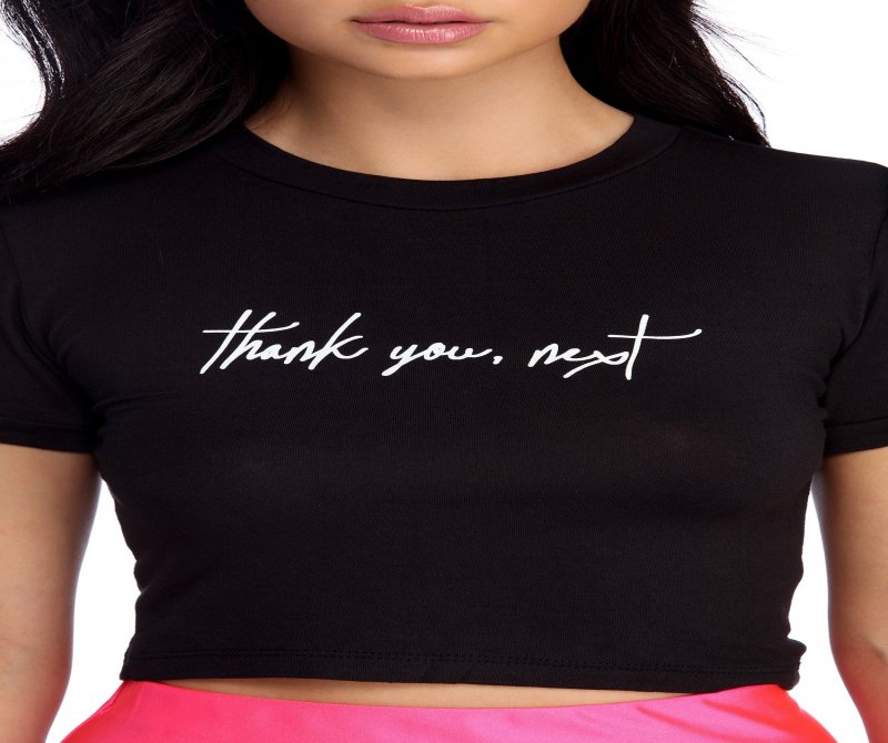 TableClothsUs Thank You, Next Cropped Tee