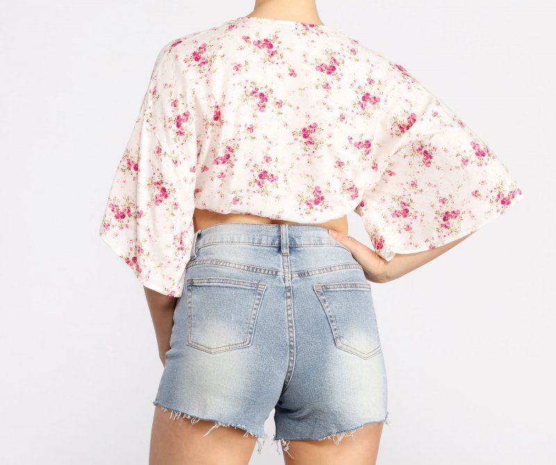 TableClothsUs Floral Dream Kimono Sleeve Top