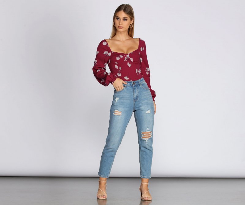 TableClothsUs Floral Sweetheart Top