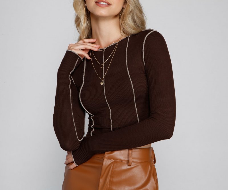 TableClothsUs Keepin' Knit Trendy Crop Top