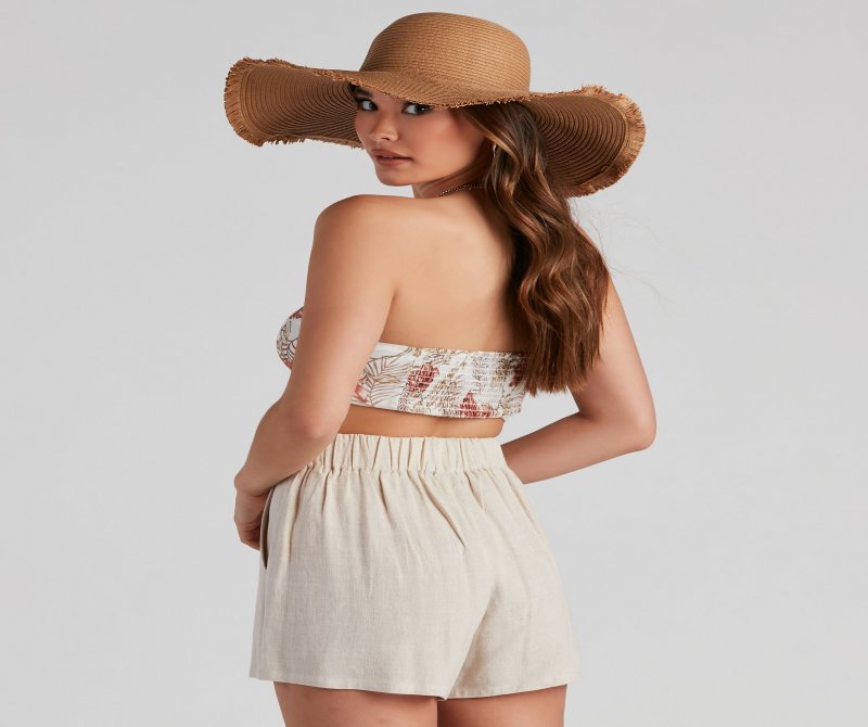 TableClothsUs Blushing Tropics Bandeau Top