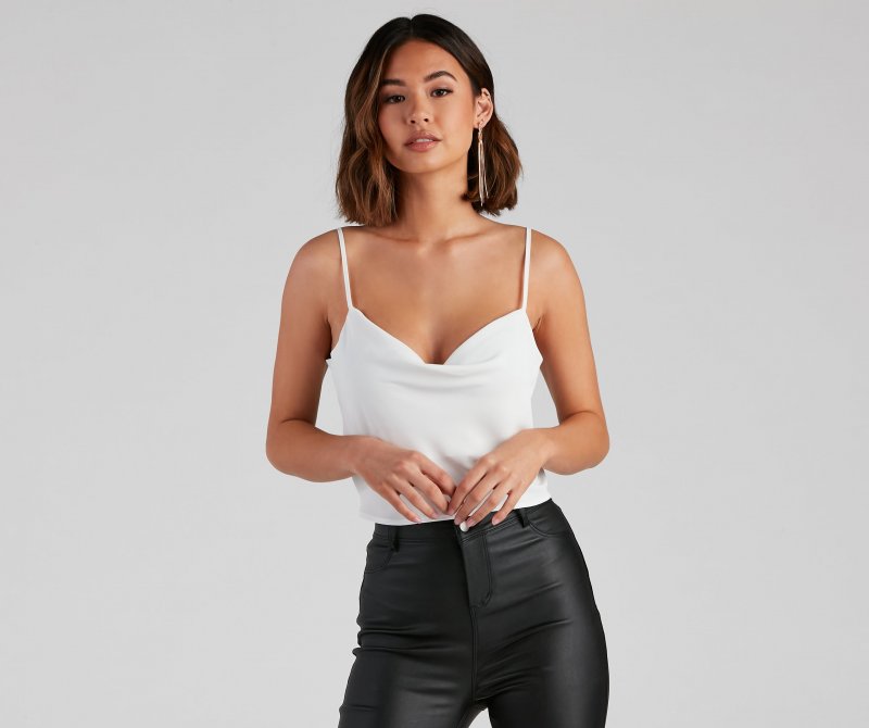 TableClothsUs Class Act Cowl Neck Cami Top