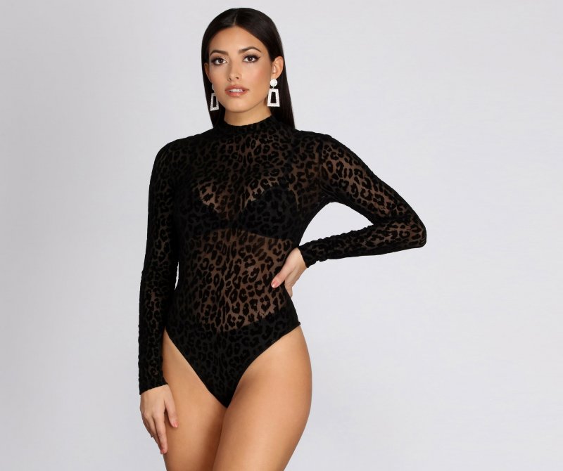 TableClothsUs Spot Me Leopard Bodysuit