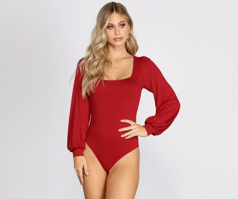 TableClothsUs Bubble Sleeve Bodysuit