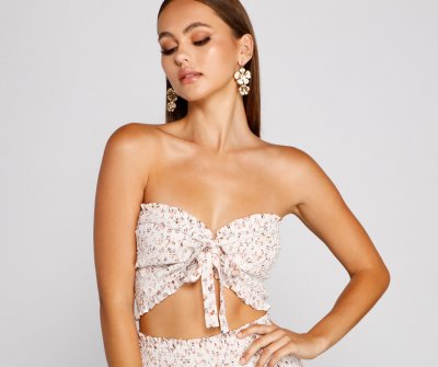 TableClothsUs So Darling Ditsy Floral Tube Top