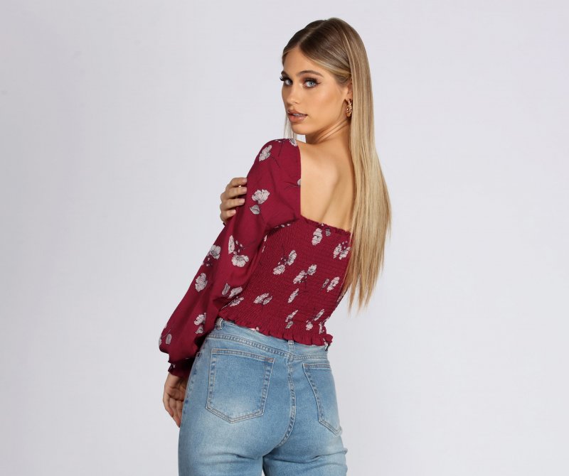 TableClothsUs Floral Sweetheart Top