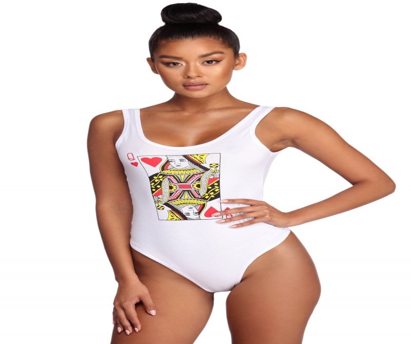 TableClothsUs Queen Of Hearts Bodysuit