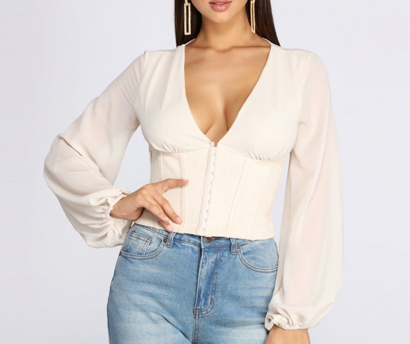 TableClothsUs Stay Chic Corset Blouse